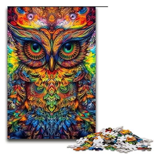 Puzzle für Erwachsene 1000 Teile Eulengeist Holzpuzzle für Kinder Lernspiel 1000 Teile (75 x 50 cm) von ouynngjing