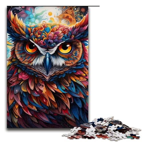 Puzzle für Erwachsene 1000 Teile Fantasy Art Owl Family Holzpuzzle Lernspiel Herausforderungsspielzeug 1000 Teile (75 x 50 cm) von ouynngjing