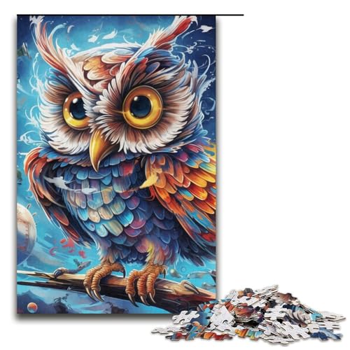 Puzzle für Erwachsene 1000 Teile FantasyArtEulenPuzzle Lernspiele für Zuhause DIYSpielzeug tolles Geschenk für Spiele 1000 Teile (38 x 26 cm) von ouynngjing