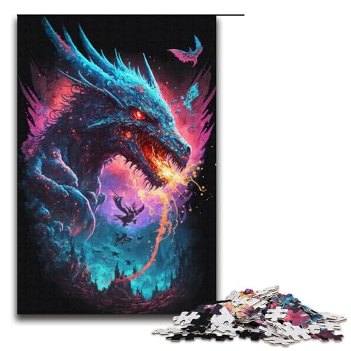 Puzzle für Erwachsene 1000 Teile FantasyDrache lustiges Spielzeug 1000 Teile (38 x 26 cm) von ouynngjing
