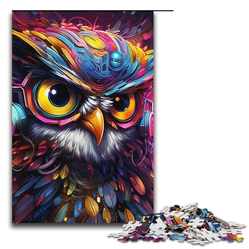 Puzzle für Erwachsene 1000 Teile FantasyKunst EulenPuzzle Spiele Spielzeug Geschenk geeignet für die Schreibtischdekoration 1000 Teile (38 x 26 cm) von ouynngjing