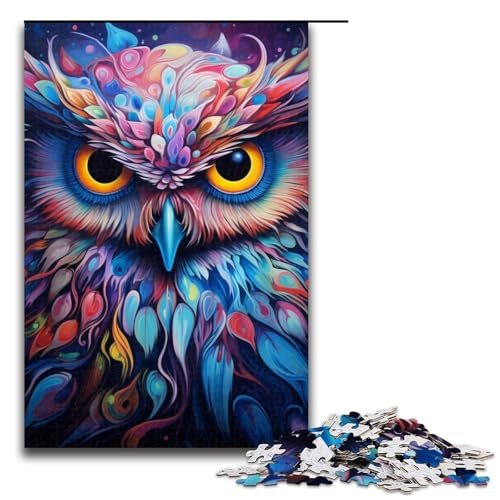 Puzzle für Erwachsene 1000 Teile FantasyKunst EulenPuzzle Spiele Spielzeug Geschenk geeignet für die Schreibtischdekoration 1000 Teile (75 x 50 cm) von ouynngjing