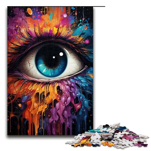 Puzzle für Erwachsene 1000 Teile Farb-Fantasie-Augen Puzzle Lernspiele für Zuhause DIY-Spielzeug tolles Geschenk für Spiele 1000 Teile (75 x 50 cm) von ouynngjing