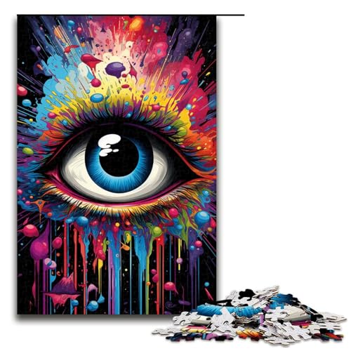 Puzzle für Erwachsene 1000 Teile Farb-Fantasie-Augen Puzzlespiel Spielzeug lustig 1000 Teile (75 x 50 cm) von ouynngjing