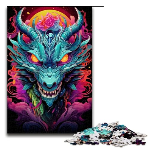 Puzzle für Erwachsene 1000 Teile Farbdrache Puzzle Spiele Spielzeug Geschenk geeignet für die Schreibtischdekoration 1000 Teile (75 x 50 cm) von ouynngjing