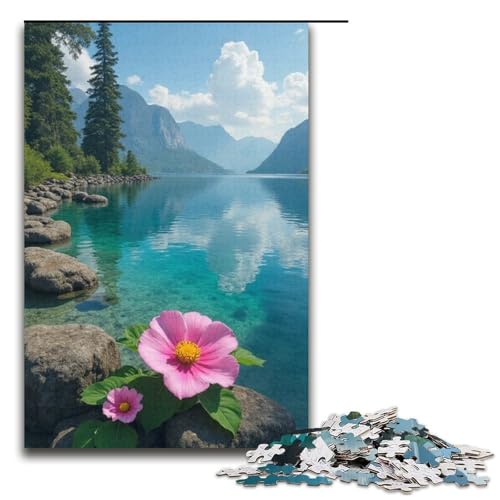 Puzzle für Erwachsene 1000 Teile Feensee Blumenmeer Puzzlespiel Spielzeug lustig 1000 Teile (38 x 26 cm) von ouynngjing