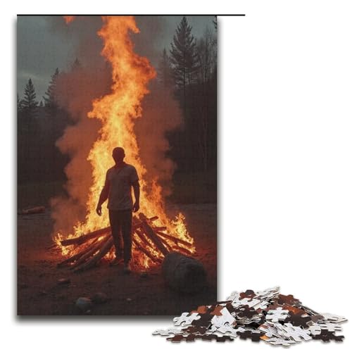 Puzzle für Erwachsene 1000 Teile Feuer () Geburtstagsgeschenk für Teenager ab 14 Jahren 1000 Teile (38 x 26 cm) von ouynngjing