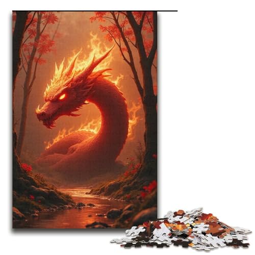 Puzzle für Erwachsene 1000 Teile Feuerdrachenbaum Puzzlespiel lustiges Spielzeug 1000 Teile (38 x 26 cm) von ouynngjing