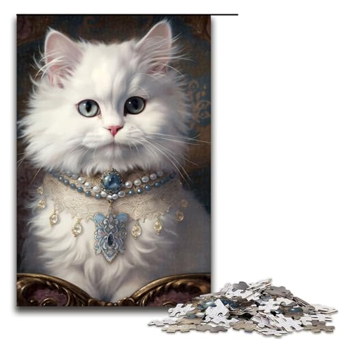 Puzzle für Erwachsene 1000 Teile Flauschiges weißes Kätzchen 10 Puzzles Spielspielzeug Lustiges 1000 PCS von ouynngjing
