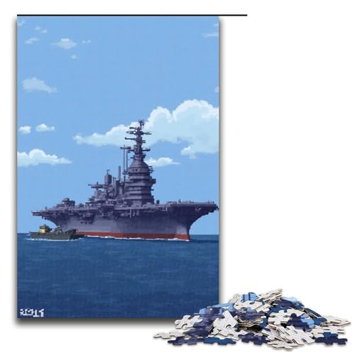 Puzzle für Erwachsene 1000 Teile Flugzeugträger Puzzle Spiele Spielzeug Geschenk geeignet für die Schreibtischdekoration 1000 Teile (75 x 50 cm) von ouynngjing