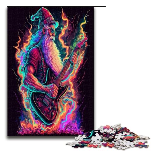 Puzzle für Erwachsene 1000 Teile Frohe Weihnachten Familie Holzpuzzle Lernspiel Herausforderungsspielzeug 1000 Teile (75 x 50 cm) von ouynngjing