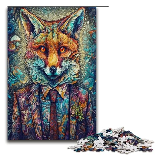 Puzzle für Erwachsene 1000 Teile Fuchs Kunst Puzzle für Erwachsene Holzpuzzle Familienspiele Weihnachts und Geburtstagsgeschenke 1000 Teile (75 x 50 cm) von ouynngjing