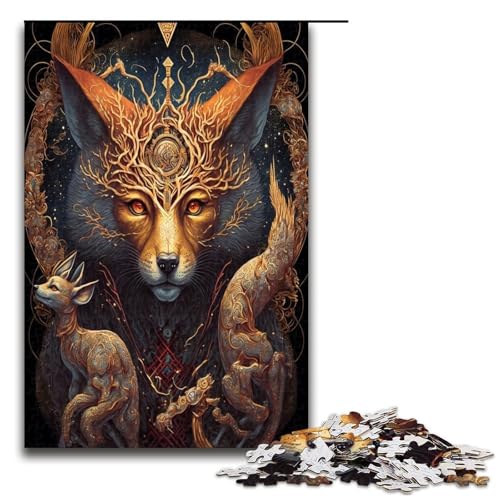 Puzzle für Erwachsene 1000 Teile Fuchs Puzzle Holzpuzzle Lernspiel Herausforderungsspielzeug 1000 Teile (75 x 50 cm) von ouynngjing