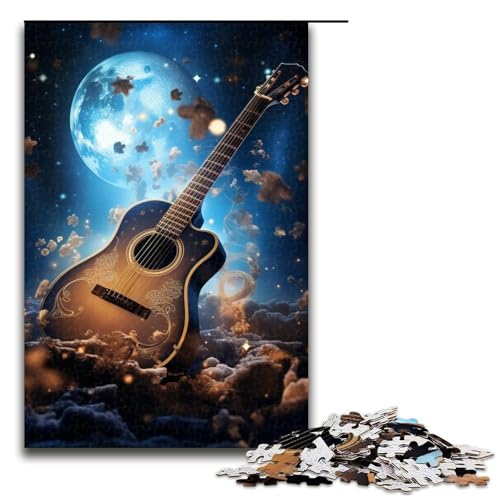 Puzzle für Erwachsene 1000 Teile Galaxie Gitarren Puzzle für Erwachsene Holzpuzzle Familienspiele Weihnachts und Geburtstagsgeschenke 1000 Teile (75 x 50 cm) von ouynngjing
