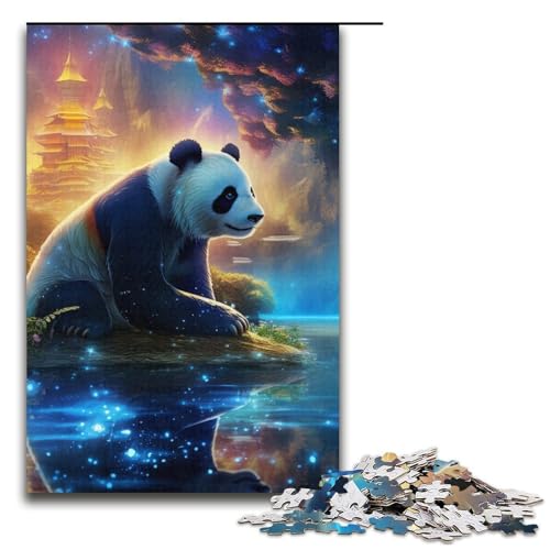 Puzzle für Erwachsene 1000 Teile Galaxie Panda Puzzle Lernspiele für Zuhause DIY Spielzeug tolles Geschenk für Spiele 1000 Teile (38 x 26 cm) von ouynngjing
