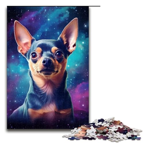 Puzzle für Erwachsene 1000 Teile GalaxieChihuahuaPuzzle Holzpuzzle Lernspiel Herausforderungsspielzeug 1000 Teile (75 x 50 cm) von ouynngjing