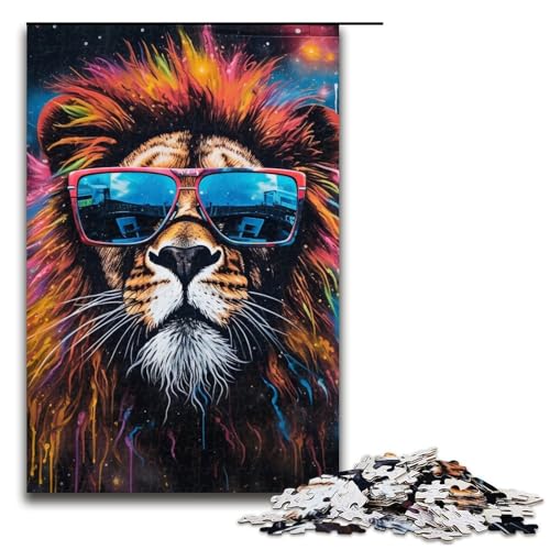 Puzzle für Erwachsene 1000 Teile GalaxieLöwePuzzle Holzpuzzle Lernspiel Herausforderungsspielzeug 1000 Teile (75 x 50 cm) von ouynngjing