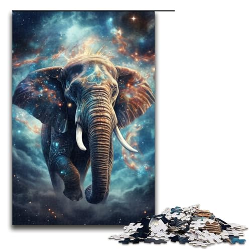 Puzzle für Erwachsene 1000 Teile Galaxien Elefanten Familie Holzpuzzle Lernspiel Herausforderung Spielzeug 1000 PCS von ouynngjing
