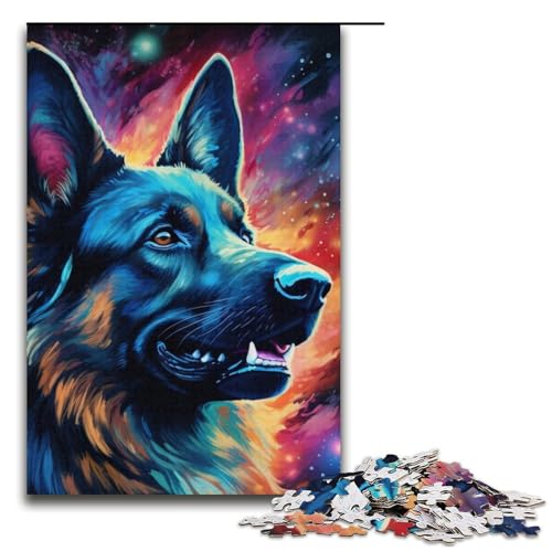 Puzzle für Erwachsene 1000 Teile Galaxien Schäferhunde Puzzle Spiel Spielzeug Lustiges 1000 PCS (38x26cm) von ouynngjing