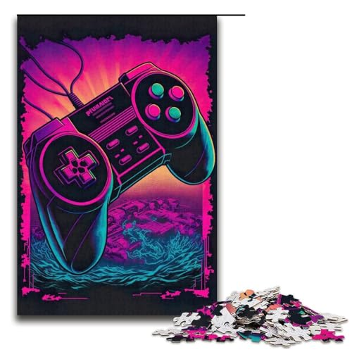 Puzzle für Erwachsene 1000 Teile Gamecontroller Holzpuzzle für Kinder Lernspiel 1000 Teile (38 x 26 cm) von ouynngjing