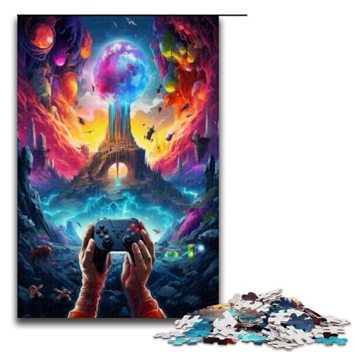 Puzzle für Erwachsene 1000 Teile Gamepad Landschaftspuzzle Lernspiele für Zuhause DIY Spielzeug tolles Geschenk für Spiele 1000 Teile (75 x 50 cm) von ouynngjing