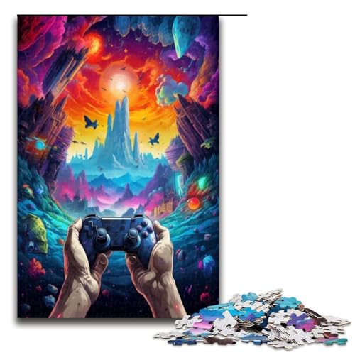 Puzzle für Erwachsene 1000 Teile Gamepad Landschaftspuzzle Spiele Spielzeug Geschenk geeignet für die Schreibtischdekoration 1000 Teile (75 x 50 cm) von ouynngjing