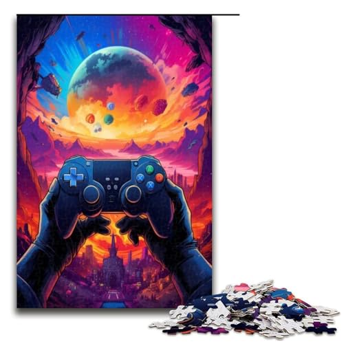 Puzzle für Erwachsene 1000 Teile Gamepad Landschaftspuzzle Spiele Spielzeug Geschenk geeignet für die Schreibtischdekoration 1000 Teile (75 x 50 cm) von ouynngjing