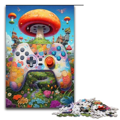 Puzzle für Erwachsene 1000 Teile Gamepad Pilz Heimdekoration Puzzle Spielzeug Geschenk für die ganze Familie 1000 Teile (75 x 50 cm) von ouynngjing