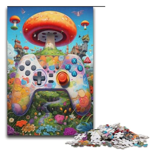Puzzle für Erwachsene 1000 Teile Gamepad Pilz Puzzles Spiel Spielzeug Lustig 1000 PCS (38x26cm) von ouynngjing