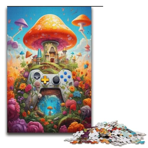 Puzzle für Erwachsene 1000 Teile Gamepad Pilz Puzzles Spiel Spielzeug Lustig 1000 PCS (38x26cm) von ouynngjing