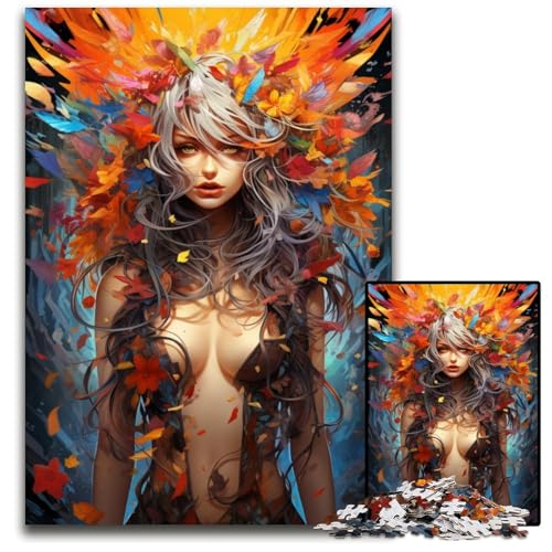 Puzzle für Erwachsene 1000 Teile Gemälde Farbe Frau Papierpuzzle anspruchsvolles Denkspiel für Teenager Familienspaß interaktives Spiel 1000 Teile (38x26cm) von ouynngjing