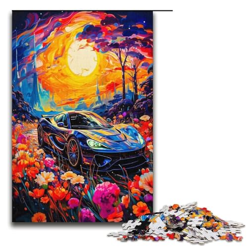 Puzzle für Erwachsene 1000 Teile Gemälde eines Sportwagens Puzzlespiel Spielzeug lustig 1000 Teile (38 x 26 cm) von ouynngjing