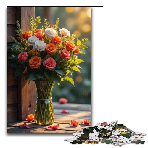 Puzzle für Erwachsene 1000 Teile Glyzinienblüten hängen von der Pergola herunter Puzzlespiele Spielzeug Geschenk geeignet für die Schreibtischdekoration 1000 Teile (75 x 50 cm) von ouynngjing