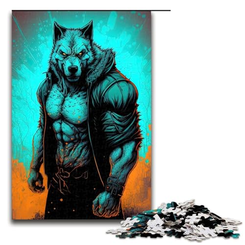 Puzzle für Erwachsene 1000 Teile GraffitiWolf Holzpuzzle für Kinder Lernspiel 1000 Teile (75 x 50 cm) von ouynngjing