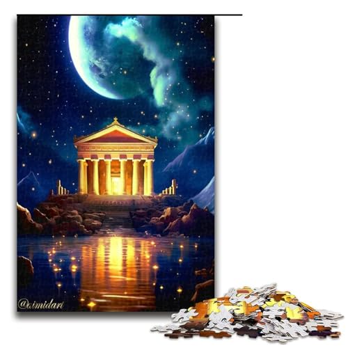 Puzzle für Erwachsene 1000 Teile Griechische Tempel Puzzle Spiel Spielzeug Lustiges 1000 PCS (75x50cm) von ouynngjing