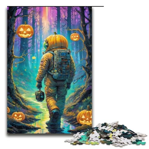 Puzzle für Erwachsene 1000 Teile Halloween Astronauten Puzzle Lernspiele für Zuhause DIY Spielzeug tolles Geschenk für Spiele 1000 Teile (75 x 50 cm) von ouynngjing
