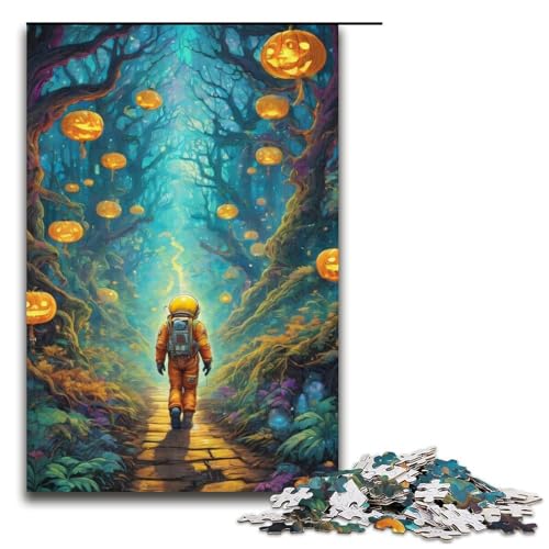 Puzzle für Erwachsene 1000 Teile Halloween Astronauten Puzzle Spiele Spielzeug Geschenk geeignet als Schreibtischdekoration 1000 Teile (38 x 26 cm) von ouynngjing