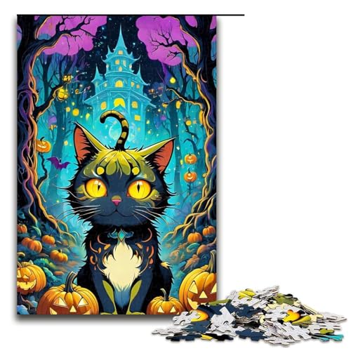 Puzzle für Erwachsene 1000 Teile Halloween Cat9 Puzzles Spiel Spielzeug Lustige 1000 PCS von ouynngjing