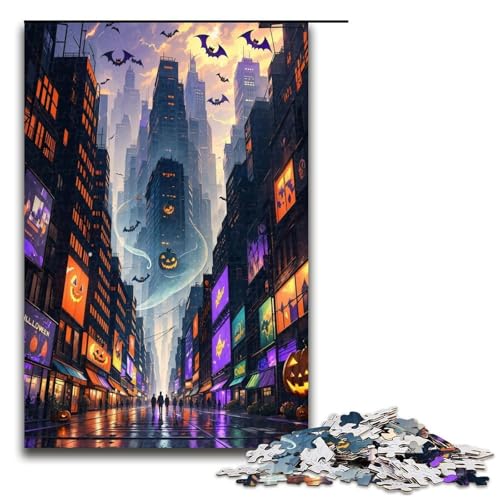 Puzzle für Erwachsene 1000 Teile Halloween Karnevalstag Mustermontage hilft dem Gehirn süchtig machendes Spielzeug zur Förderung der Geduld 1000 Teile (75 x 50 cm) von ouynngjing