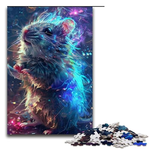 Puzzle für Erwachsene 1000 Teile HamsterTierpuzzle Holzpuzzle Lernspiel Herausforderungsspielzeug 1000 Teile (75 x 50 cm) von ouynngjing