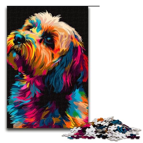 Puzzle für Erwachsene 1000 Teile HavaneserHund Kunst Holzpuzzle für Kinder Lernspiel 1000 Teile (75 x 50 cm) von ouynngjing