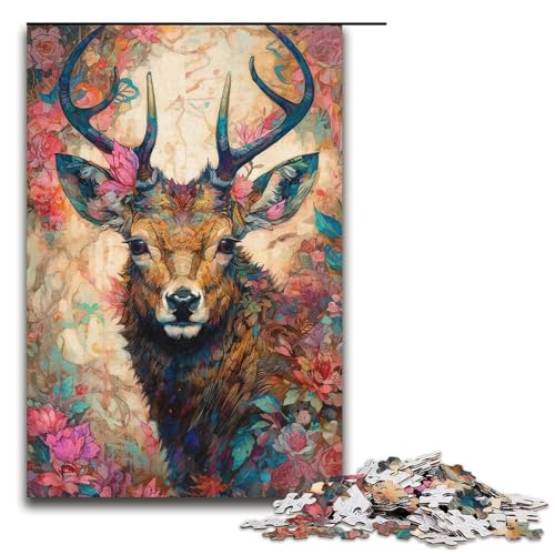Puzzle für Erwachsene 1000 Teile HirschPuzzle Lernspiele für Zuhause DIYSpielzeug tolles Geschenk für Spiele 1000 Teile (38 x 26 cm) von ouynngjing