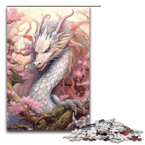 Puzzle für Erwachsene 1000 Teile Japanischer Drache Kirsche 2 Holzpuzzle für Kinder Lernspiel 1000 PCS von ouynngjing