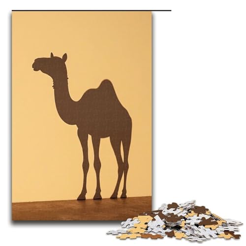 Puzzle für Erwachsene 1000 Teile Kamelschatten Holzpuzzle für Kinder Lernspiel 1000 Teile (75 x 50 cm) von ouynngjing