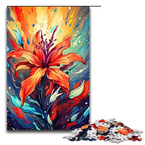 Puzzle für Erwachsene 1000 Teile Kardinalblumen-Puzzle Geburtstagsgeschenk für Teenager ab 14 Jahren 1000 Teile (75 x 50 cm) von ouynngjing