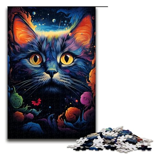 Puzzle für Erwachsene 1000 Teile Katzen-Puzzle Spiele Spielzeug Geschenk geeignet für die Schreibtischdekoration 1000 Teile (75 x 50 cm) von ouynngjing