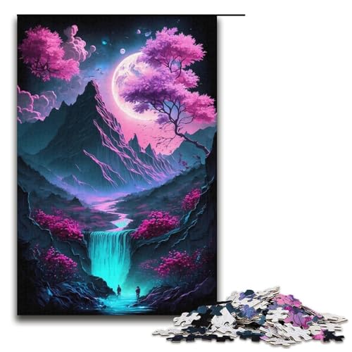 Puzzle für Erwachsene 1000 Teile Kirschblüten Kunst Japanisches Kunst Puzzle Lernspiele für Zuhause DIY Spielzeug tolles Geschenk für Spiele 1000 Teile (38 x 26 cm) von ouynngjing