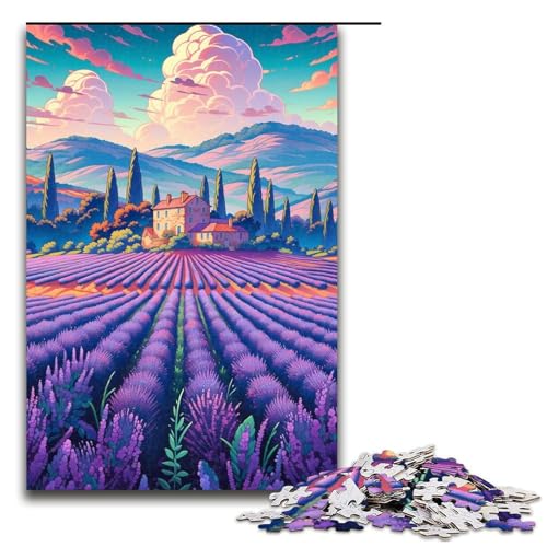 Puzzle für Erwachsene 1000 Teile Lavendelfelder in der Provence Frankreich Puzzlespiele Spielzeug Geschenk geeignet als Schreibtischdekoration 1000 Teile (75 x 50 cm) von ouynngjing
