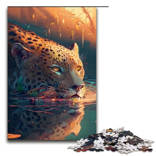 Puzzle für Erwachsene 1000 Teile Leopard auf See Puzzles Spiel Spielzeug Lustige 1000 PCS von ouynngjing