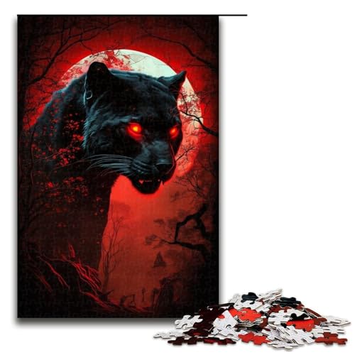 Puzzle für Erwachsene 1000 Teile Leopardenfamilie Holzpuzzle Lernspiel Herausforderungsspielzeug 1000 PCS von ouynngjing